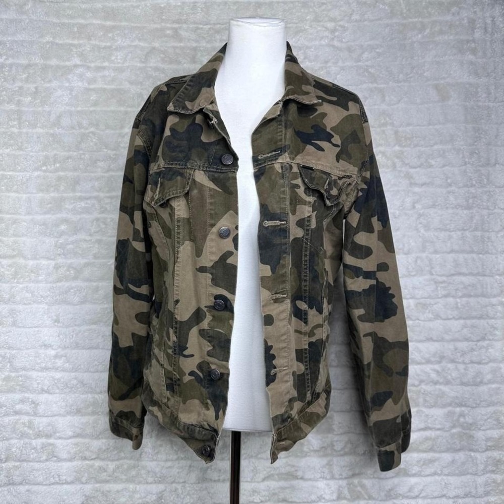 DENIM & FLOWER Mens Camo Jacket Ricky‎ Singh Size M 40 Cotton Trucker